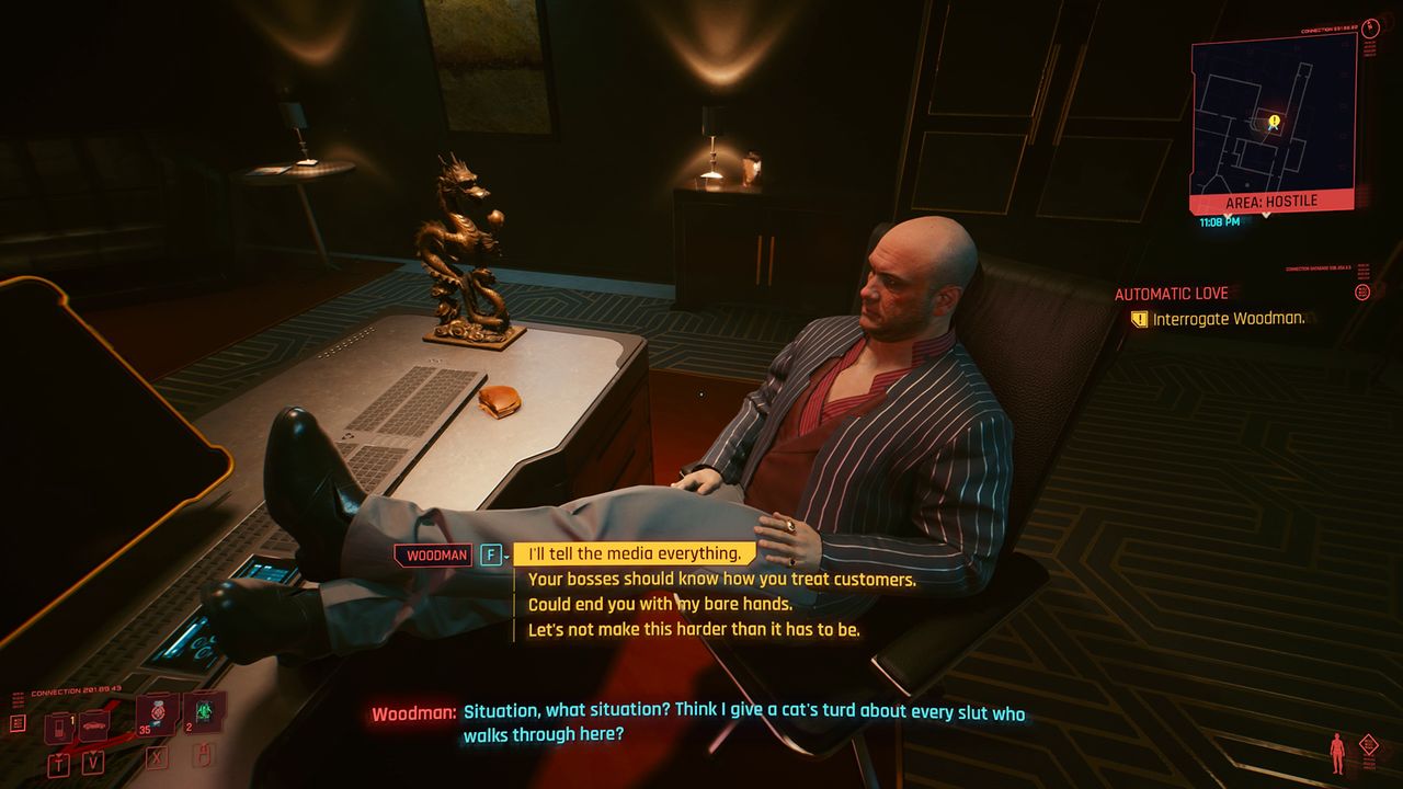 Cyberpunk 2077 Woodman choice