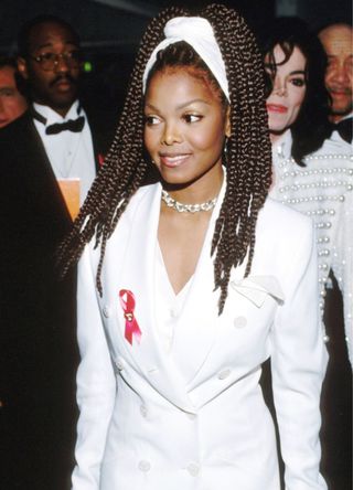 Janet Jackson during The 35th Annual GRAMMY Awards at Shrine Auditorium in Los Angeles, California, United States. (Photo by KMazur/WireImage)