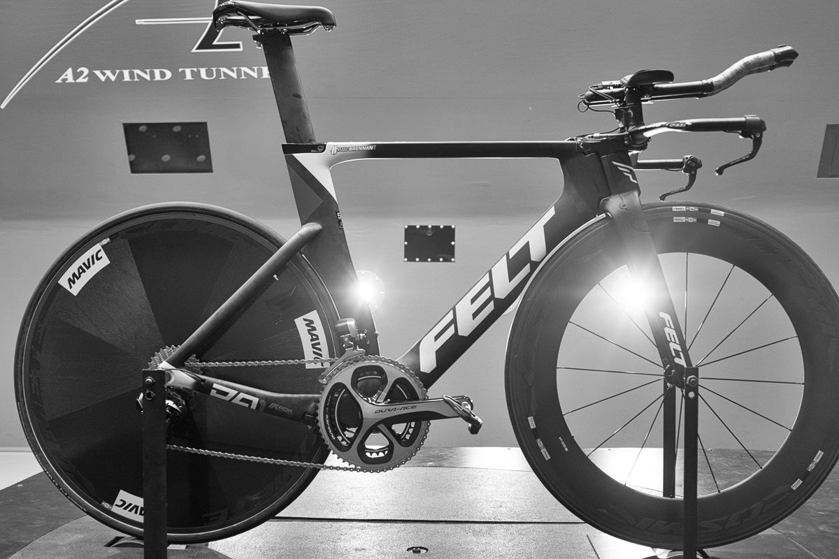 One of the Holowesko-Citadel Felt TT bikes is ready for testing