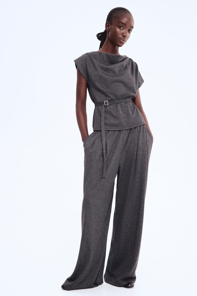 Draped Belted Top