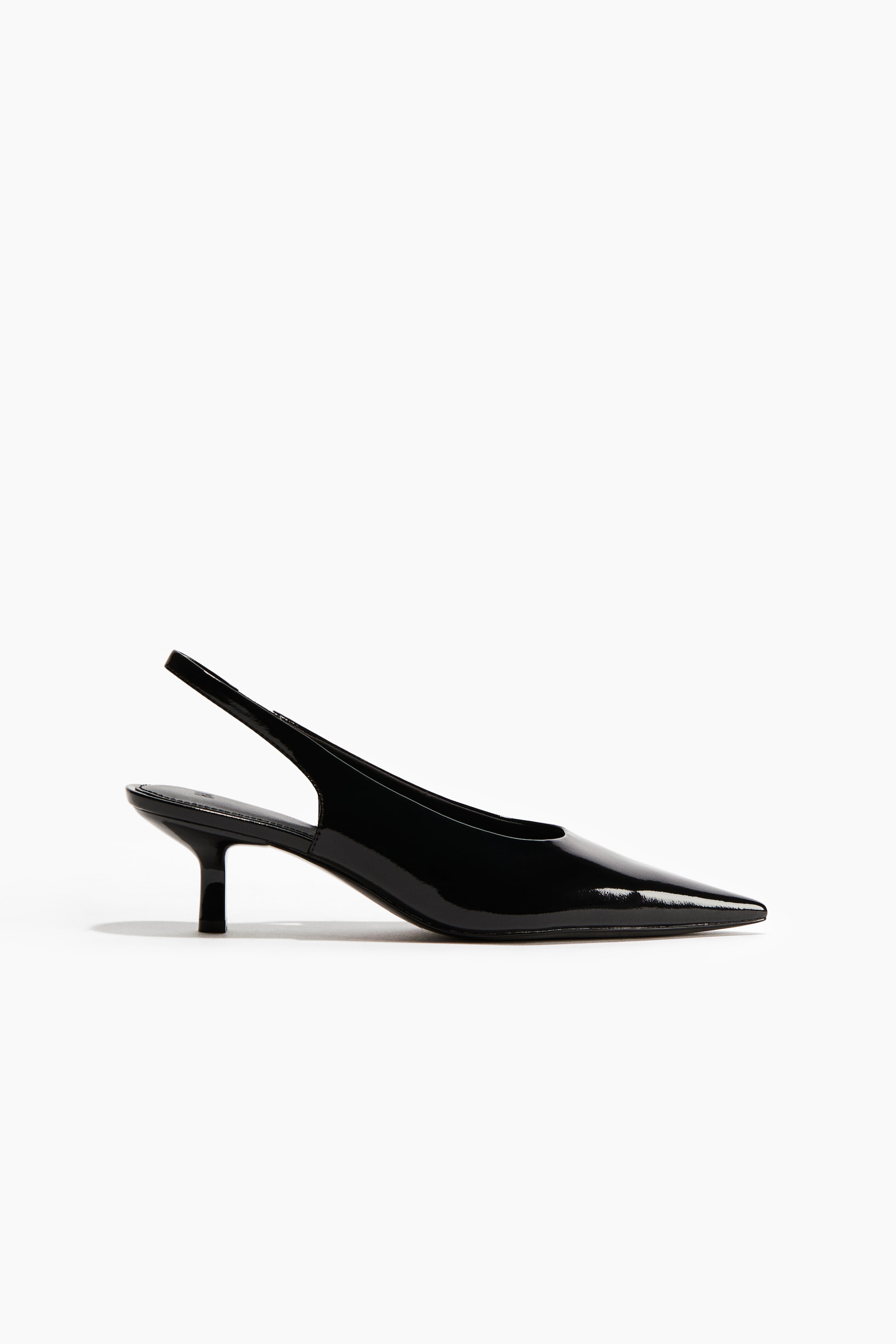 Pointed Slingbacks - Black