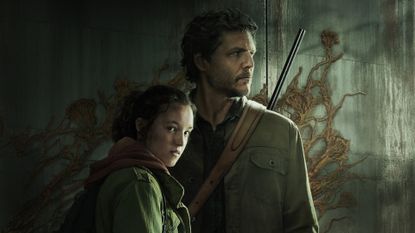 Pedro Pascal as Joel Miller and Bella Ramsey as Ellie during one of the best shows on Max, The Last of Us. 