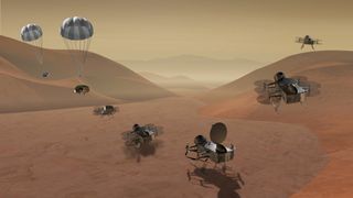 The Dragonfly rotorcraft will hop across the surface of Titan, conducting chemical analyses at each stop.