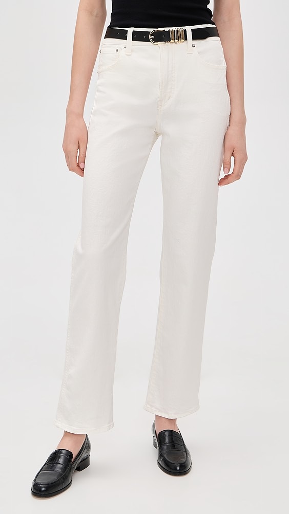 Madewell the Longline Straight Jeans in Tile White
