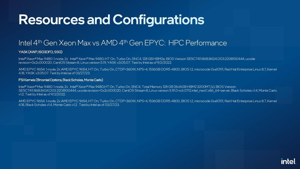 Sapphire Rapids Xeon vs AMD EPYC Genoa