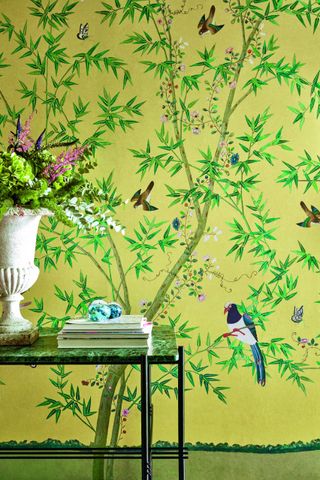 Little Greene's Belton Scenic Sunbeam wallpaper