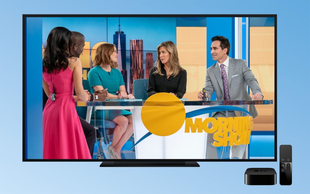 Reese Witherspoon and Jennifer Aniston in The Morning Show on Apple TV Plus