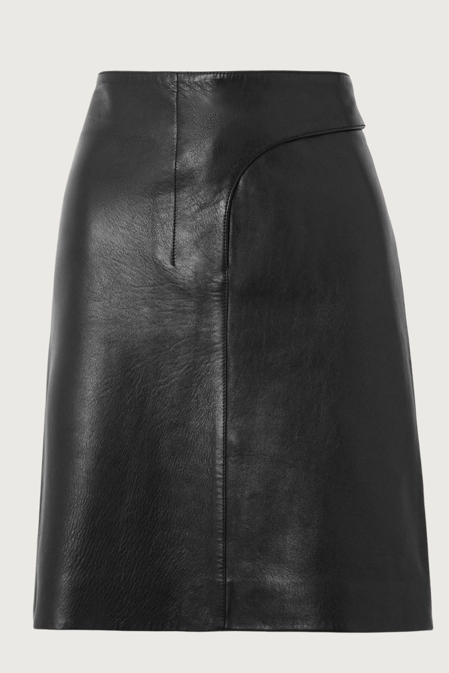 Obra Belted Leather Skirt