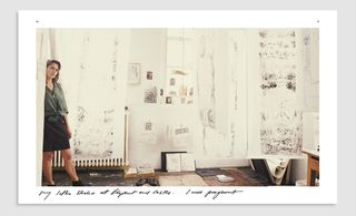 A spread from the book depicts Emin in her Elephant and Castle studio
