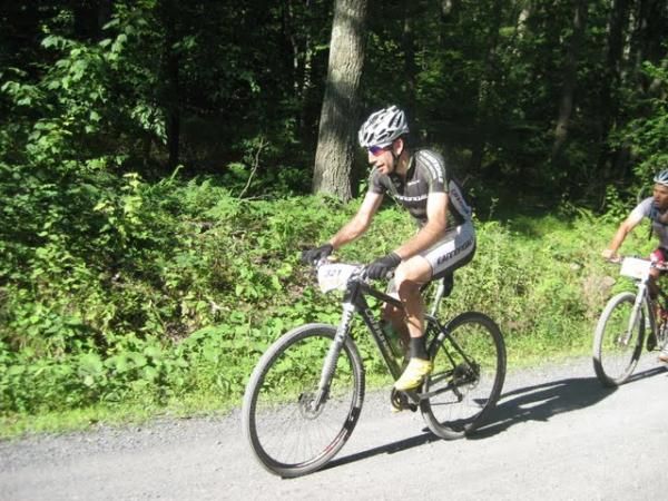 Jermiah Bishop spins out his legs before heading to Germany next week for the marathon World Championships.