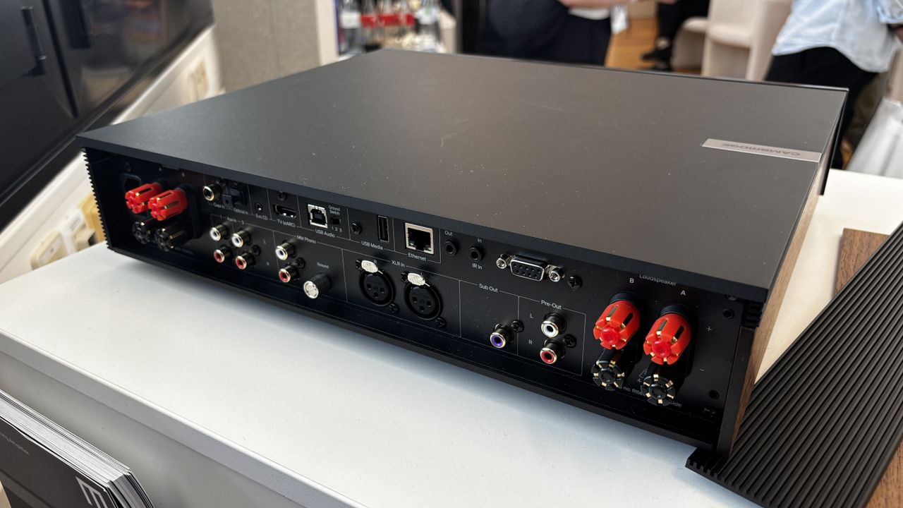 Rear shot of the Cambridge Audio Evo 300 showing all connections