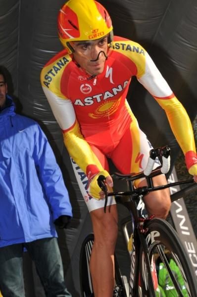 Alberto Contador in his national champion's jersey