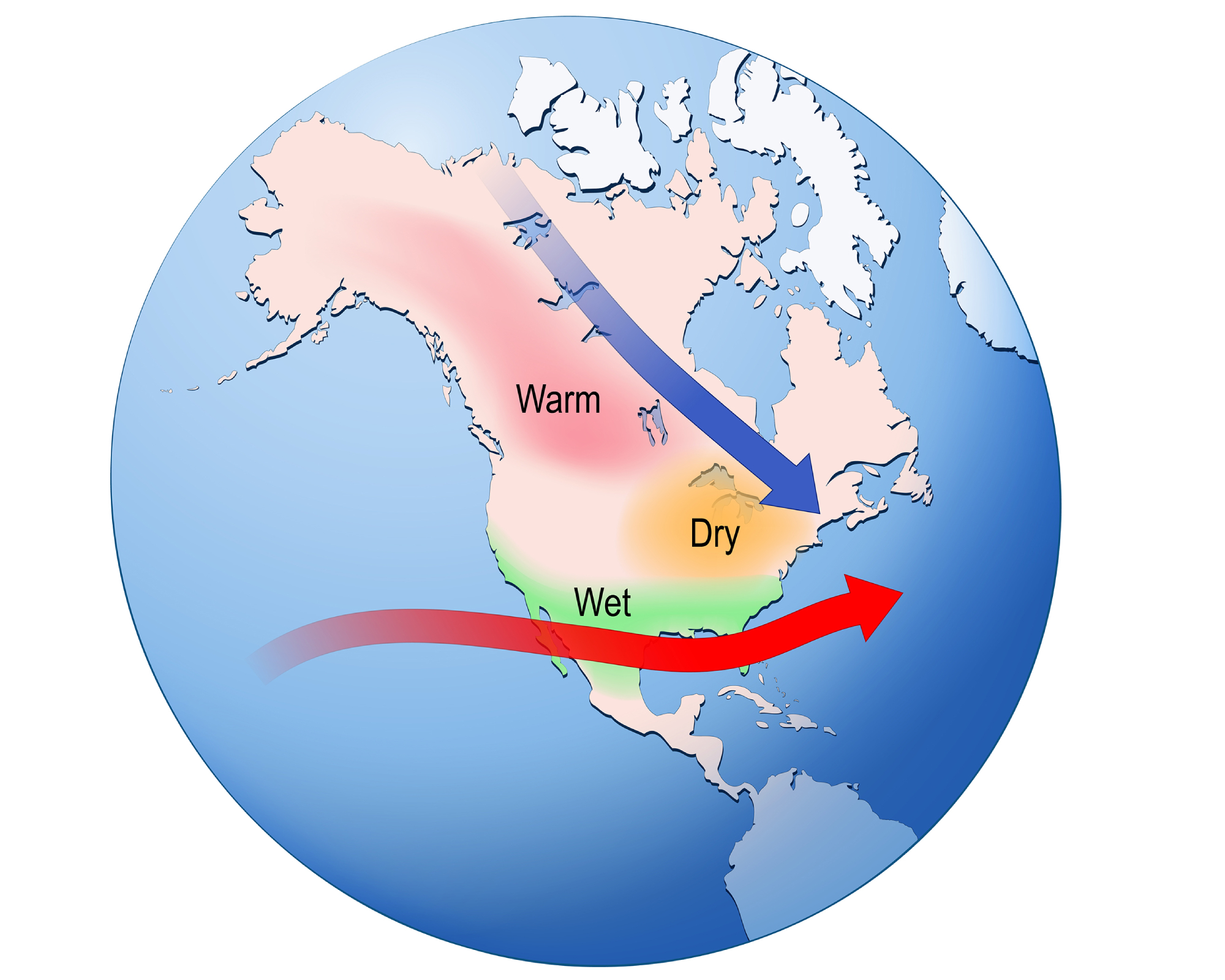 diagram showing how America will be affected by El Nino
