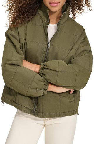 Box Quilted Water Resistant Cotton Jacket