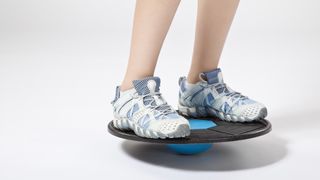 feet on a wobble board