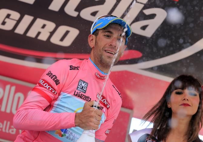 Vincenzo Nibali (Astana) on the podium