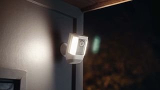 Ring Spotlight Cam Pro on side of house