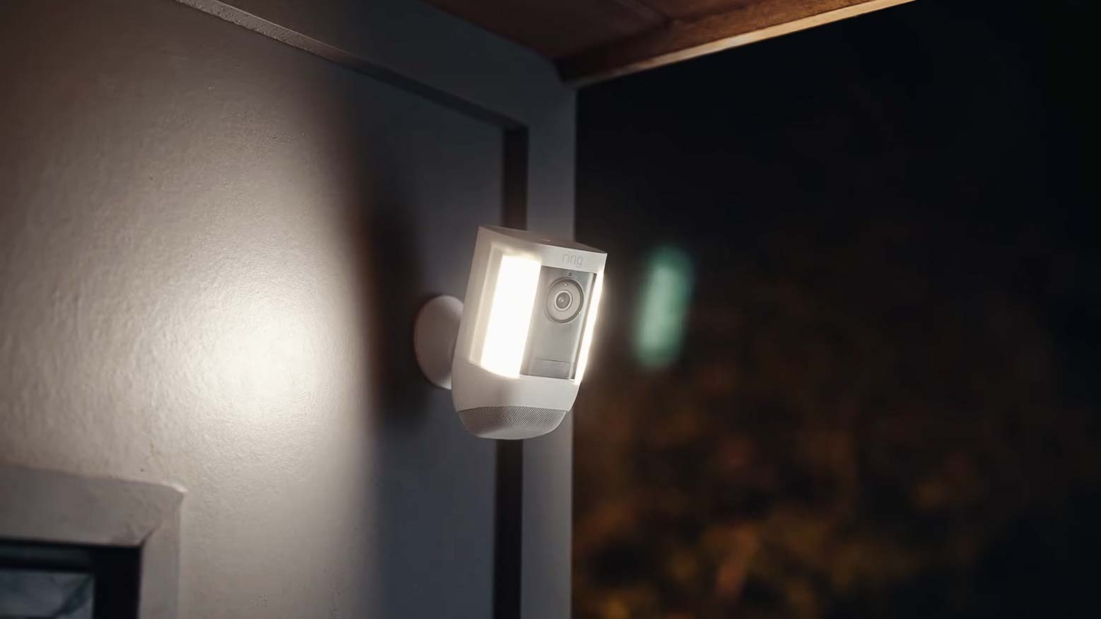 Ring Spotlight Cam Pro Outdoor 1080p Plug-In Surveillance Camera
