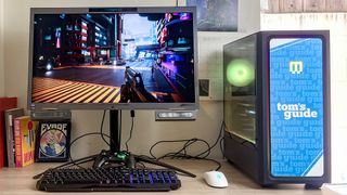 Maingear MG-1 gaming PC review unit in action