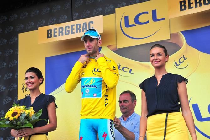 Overall race leader Vincenzo Nibali (Astana)