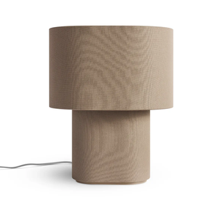 dark olive linen colored table lamp