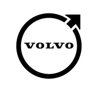 The Volvo logo in black.