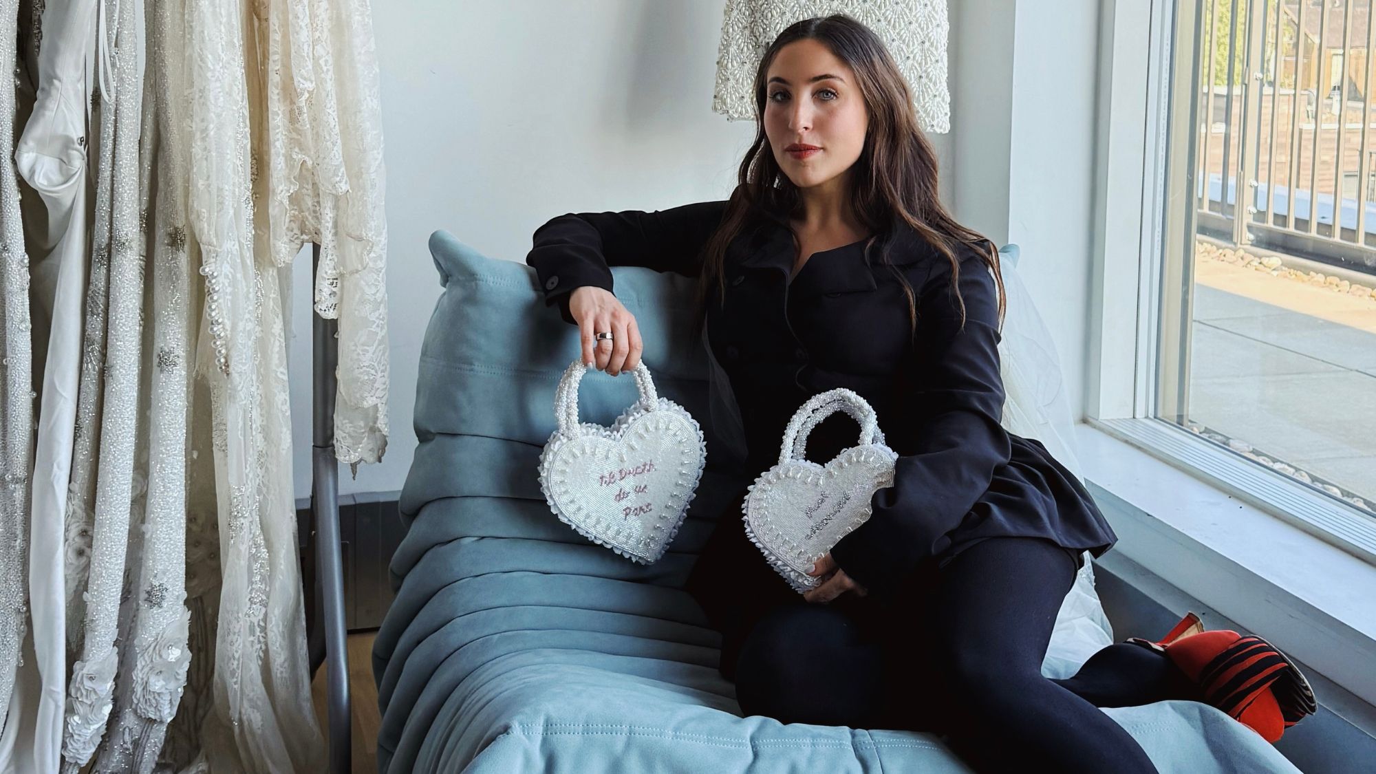 the designer clio peppiatt in her studio