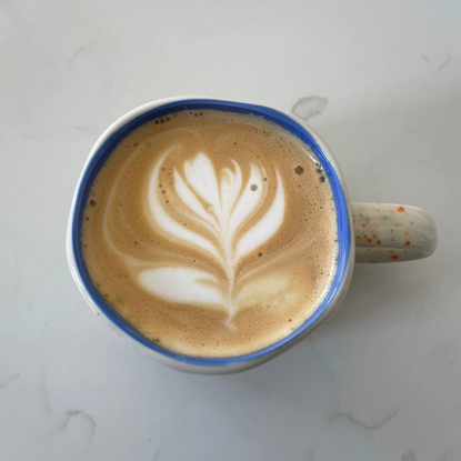 A coffee made with the Ninja Luxe Cafe coffee machine 