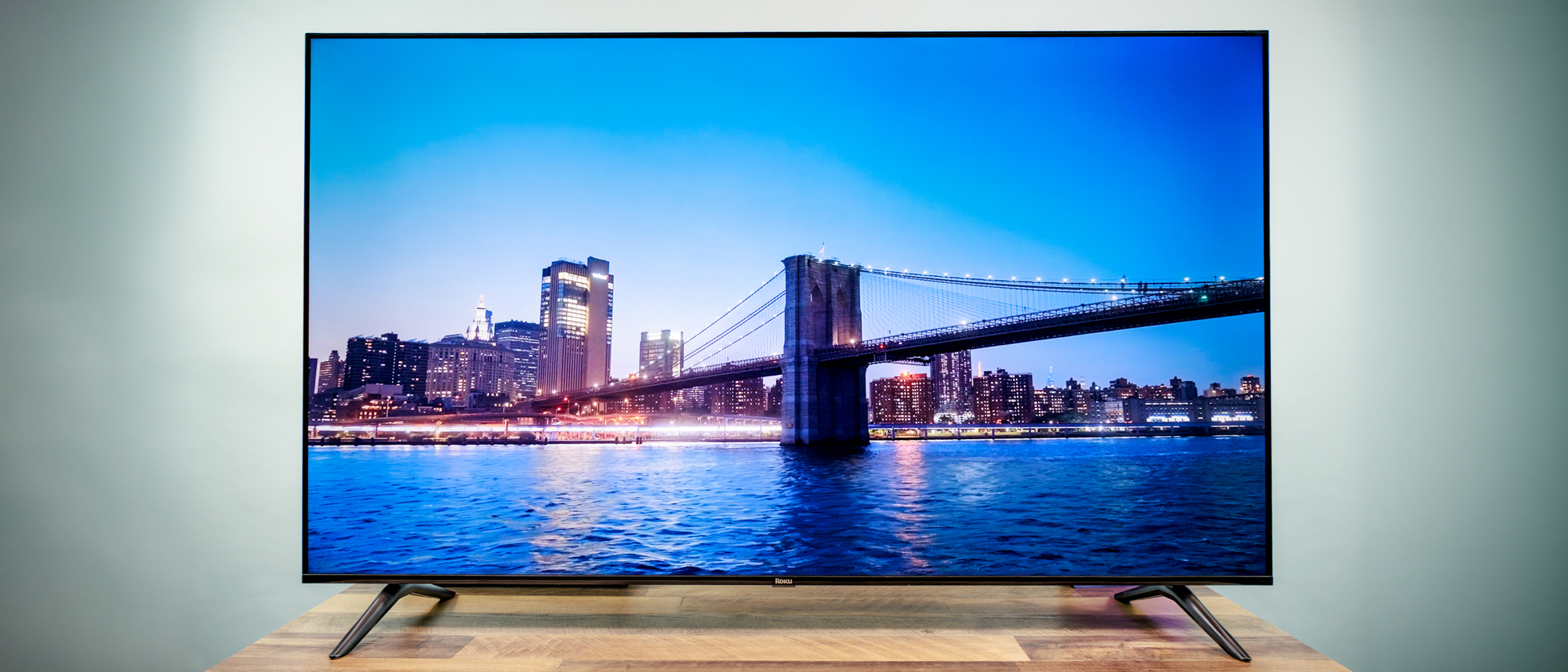 Roku 65-inch Class Select Series 4K QLED (2026) TV on a desk