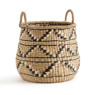 Woven seagrass basket