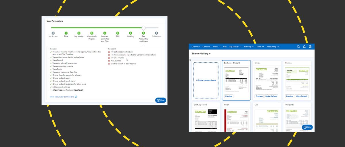 The FreeAgent interfaces on the ITPro background