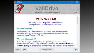 ValiDrive 1.0 testing