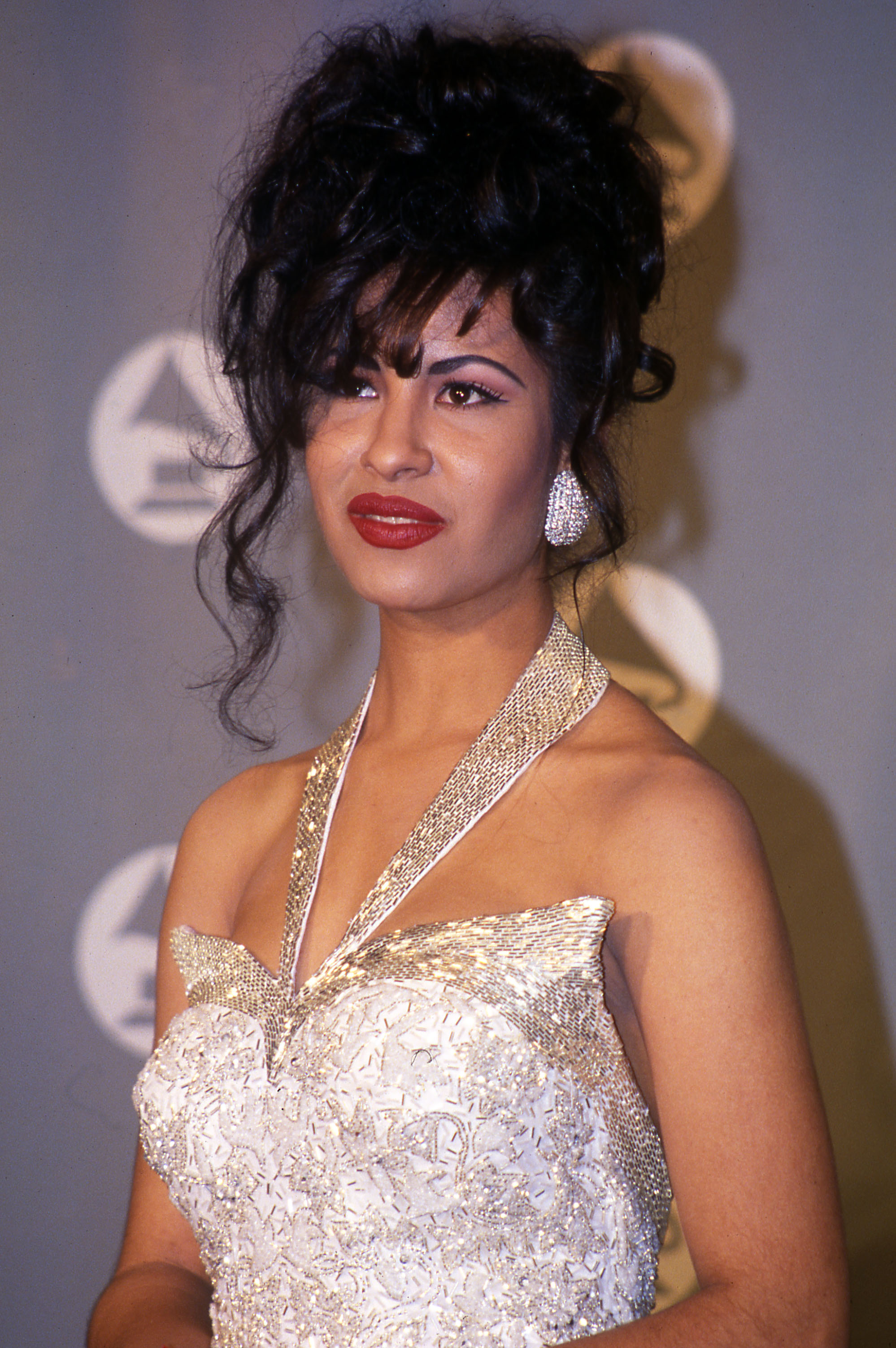 Selena in the press room at the 1994 Grammy Awards in New York City, New York