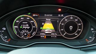 The virtual cockpit shows you how many electric and petrol miles you have left