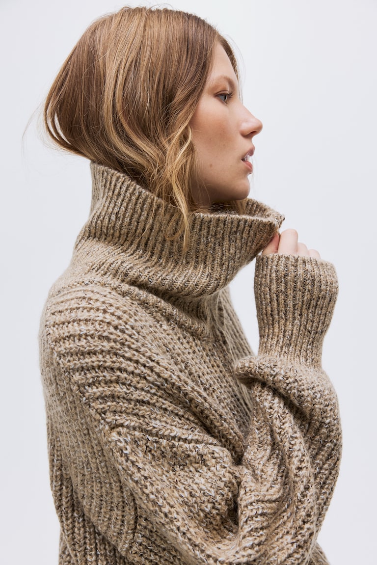 Rib-Knit Zip-Through Cardigan