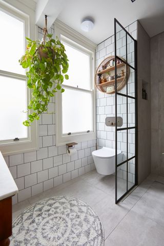 This formerly cramped bathroom is now a gorgeous, houseplant filled ...
