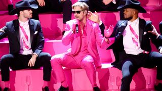 Ryan Gosling performs at the 2024 Oscars