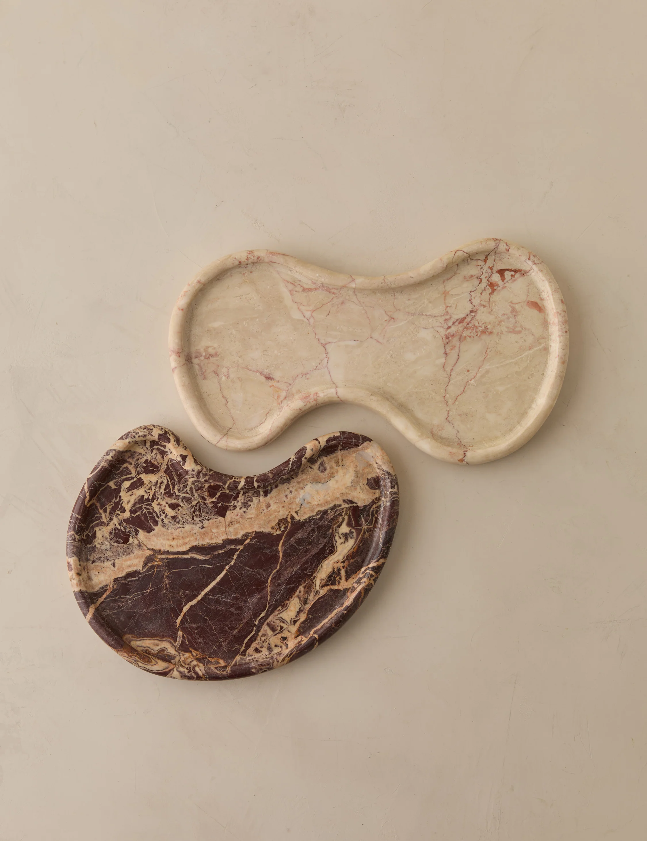 Lulu and Georgia sculptural marble catchall trays