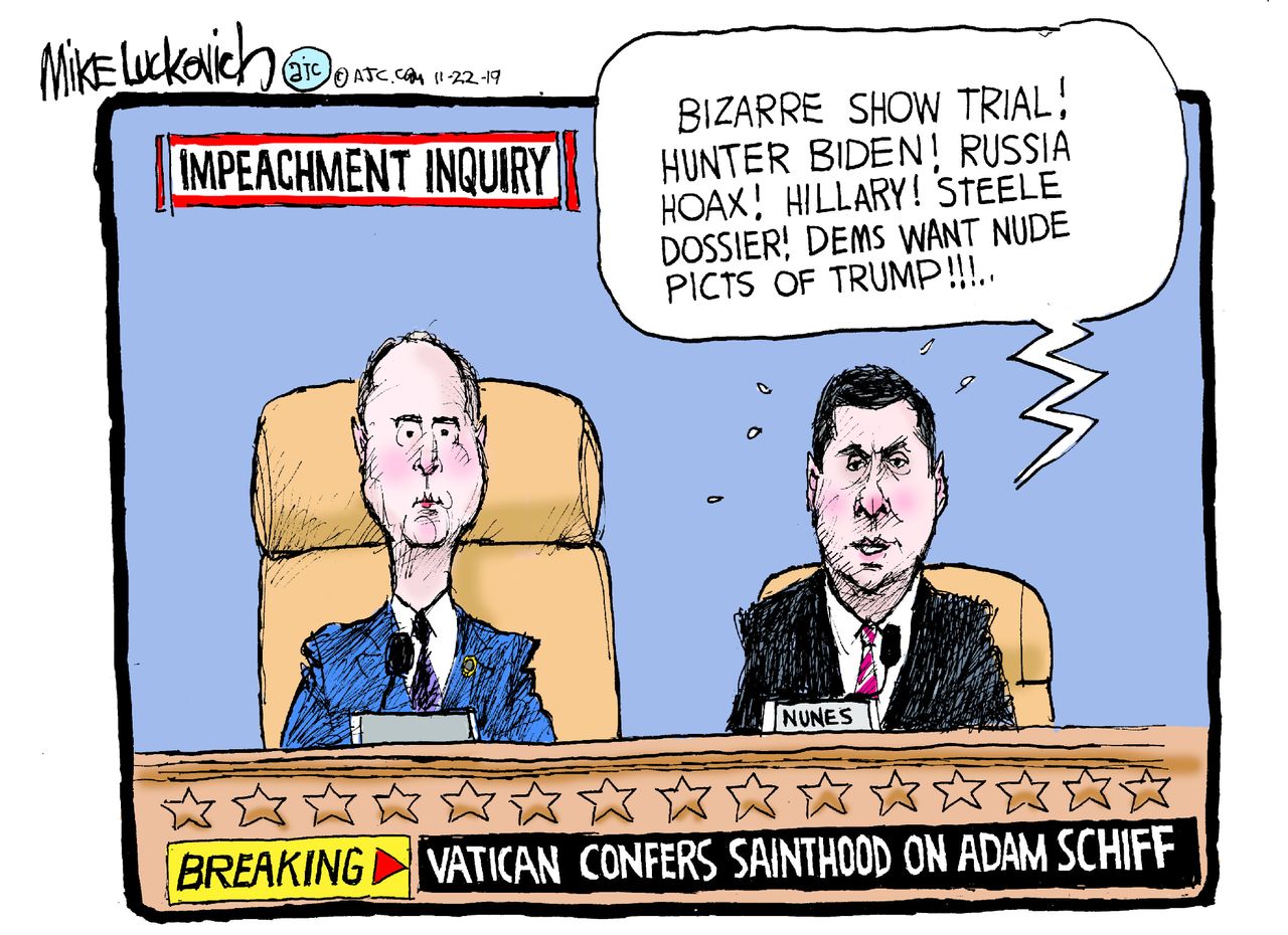 Political Cartoon U.S. Adam Schiff Sainthood