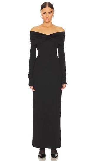 Robe Matte Jersey Off Shoulder