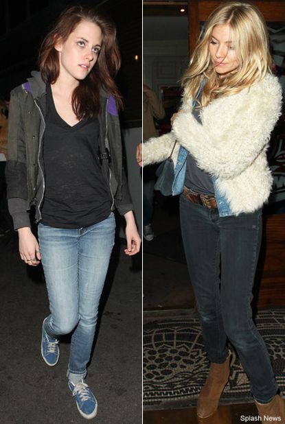 Kristen Stewartt at The Groucho Club in London with Sienna Miller & Tom Sturridge