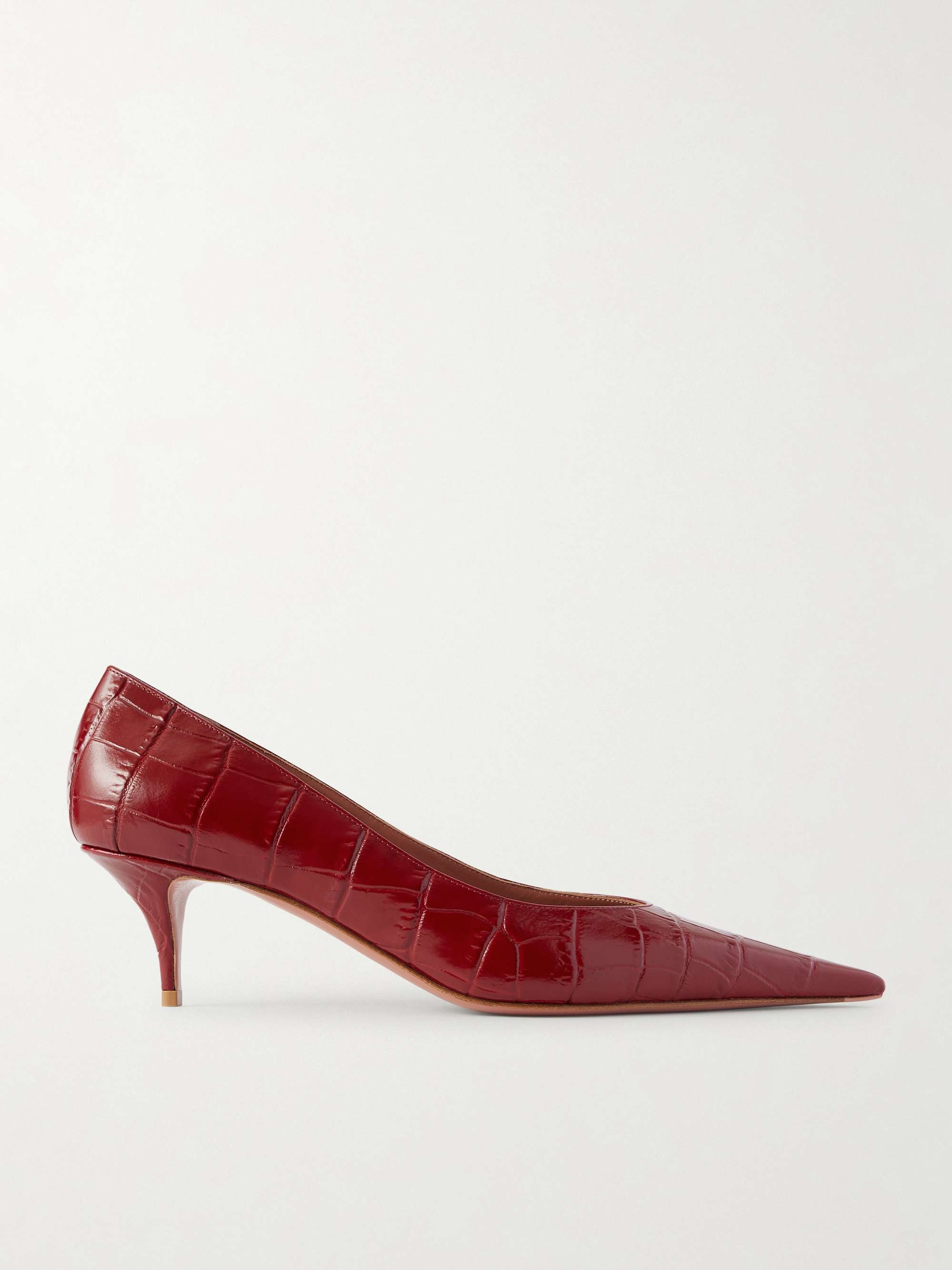 Barbara Croc-Effect Leather Pumps