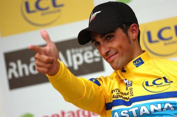 Contador fired the first shot in the Crit&eacute;rium du Dauphin&eacute;