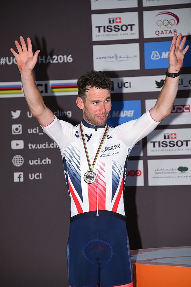 Mark Cavendish (Great Britain) second in Doha