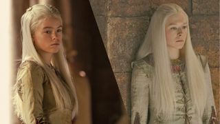 Milly Alcock as Rhaenyra Targaryen and Emma D’Arcy Rhaenyra Targaryen in HBO's House of the Dragon
