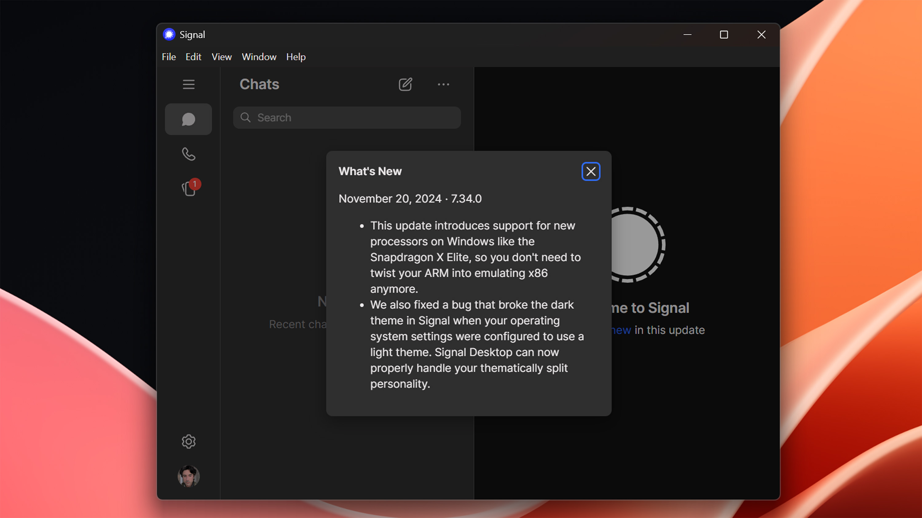 Signal, безопасный мессенджер, наконец-то присоединяется к клубу Arm64 для Windows 11