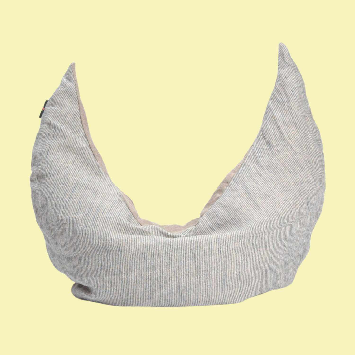 A half moon buckwheat pillow