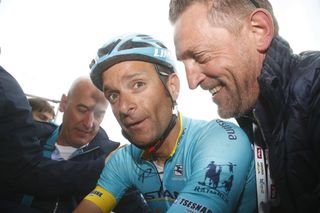 Michele Scarponi amusing expression after his stage victory