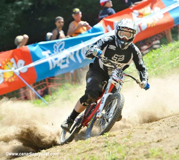 Mitch Delfs starts to slide