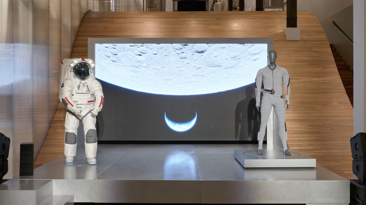 Axiom Space and Prada show off a spacesuit and liquid cooling garment.